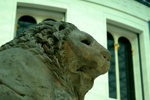 The lion from the main entrance of The British Musem