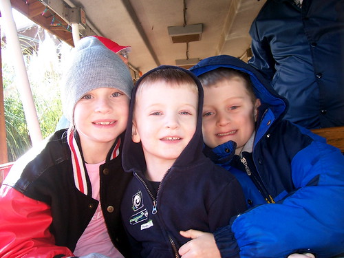 Skyanne, Brian and Max onthe train