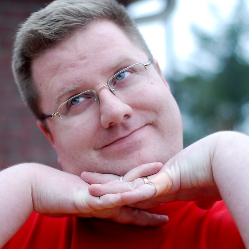 Kevin Lawver doing his best Glamour Shots pose